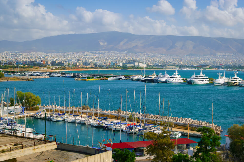 Piraeus port in Greece