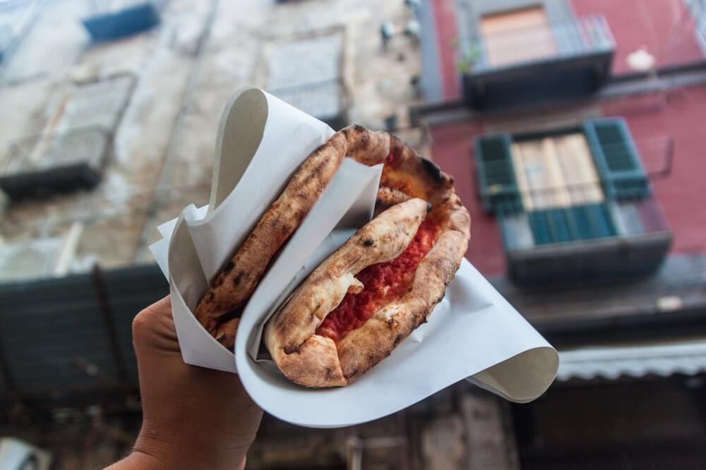 trapizzino street food in Italy