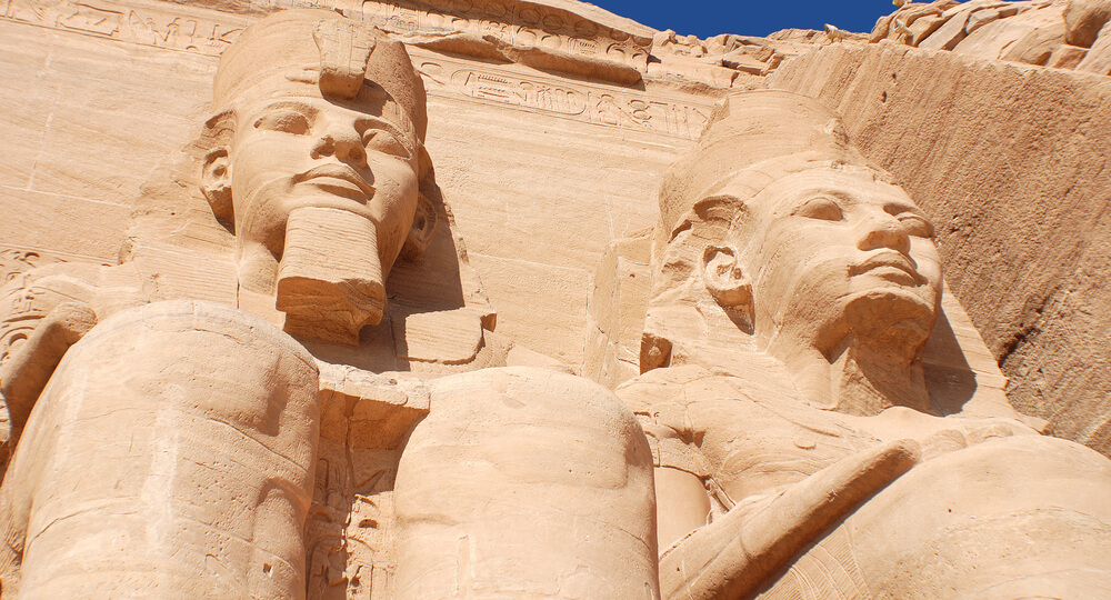 statues a the Abu Simbel in Egypt