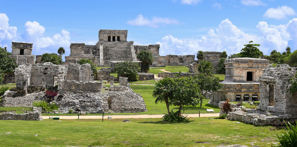 view of the ruins in Tulum