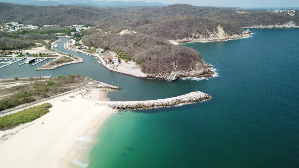 aerial view of Huatulco National Park
