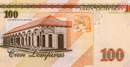 100 Lempiras of Honduran currency