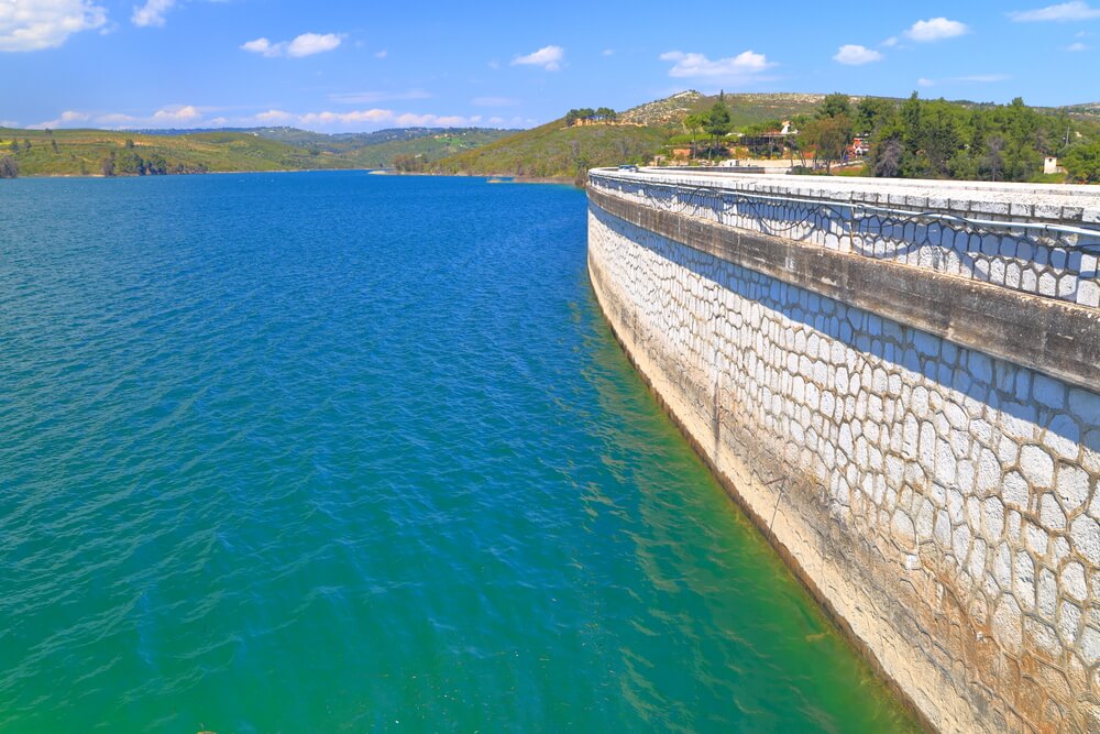 Modern day lake in Marathon, Greece