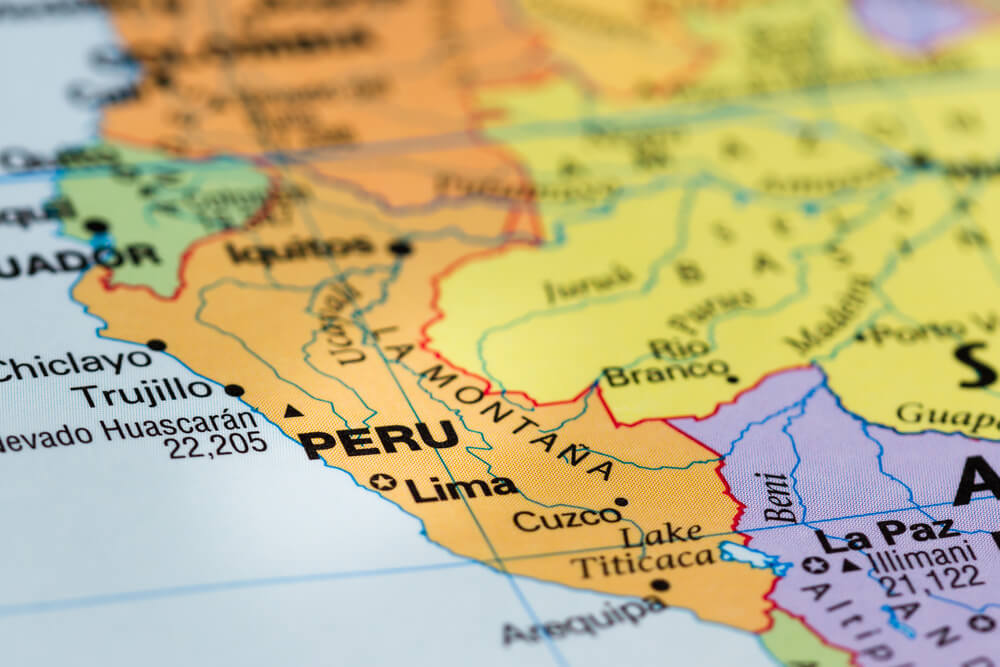 map of Peru and Ecuador border