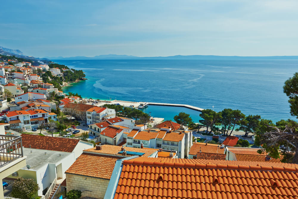 red roofs of Brela