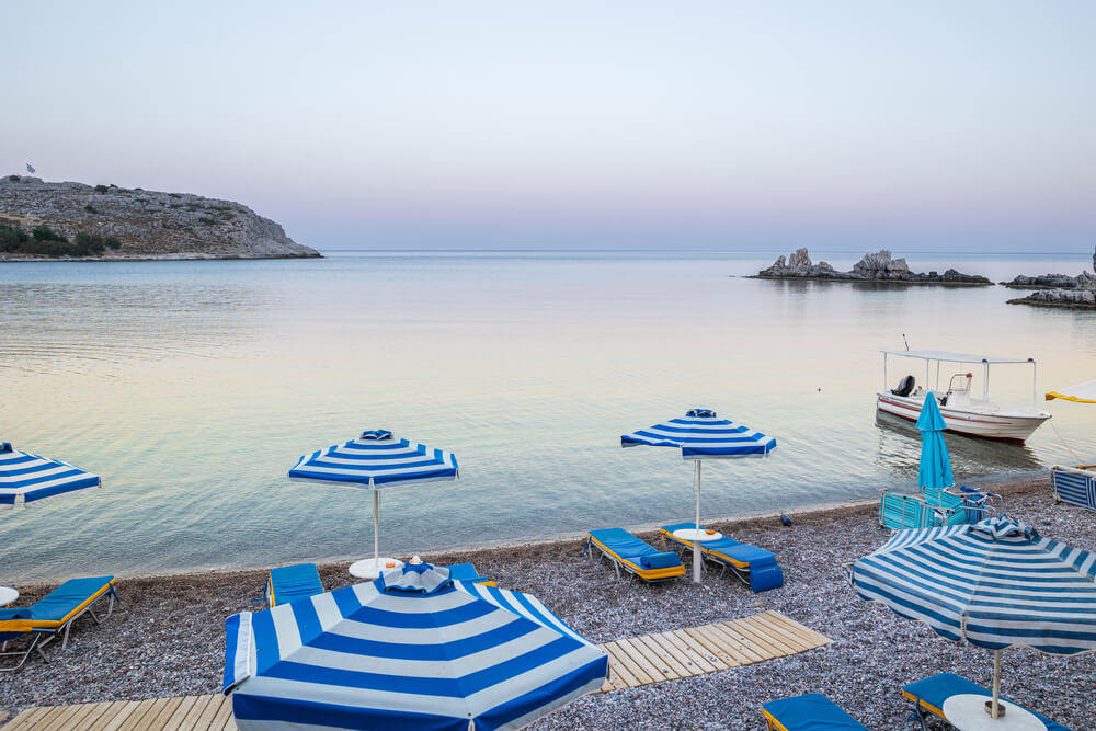 Haraki Beach in Rhodes, Greece