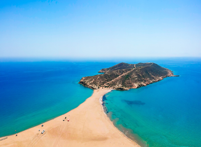 Prasonisi Beach in Rhodes, Greece