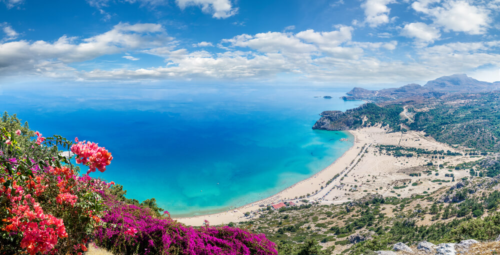 Tsambika Beach in Rhodes, Greece