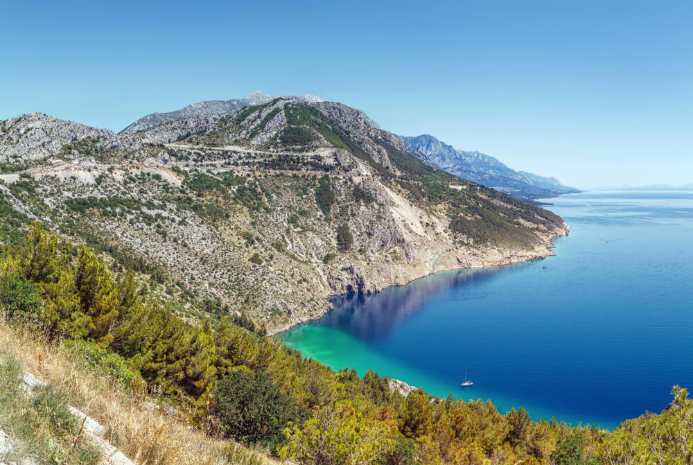 Vruja beach overview in Croatia