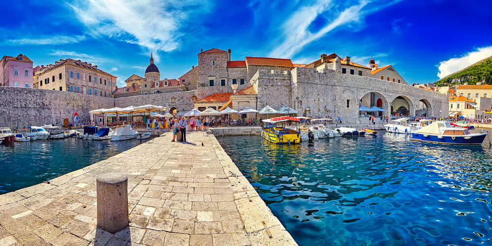 view of Dubrovnik from the water