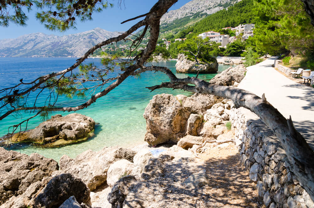 rocky beach in Croatia