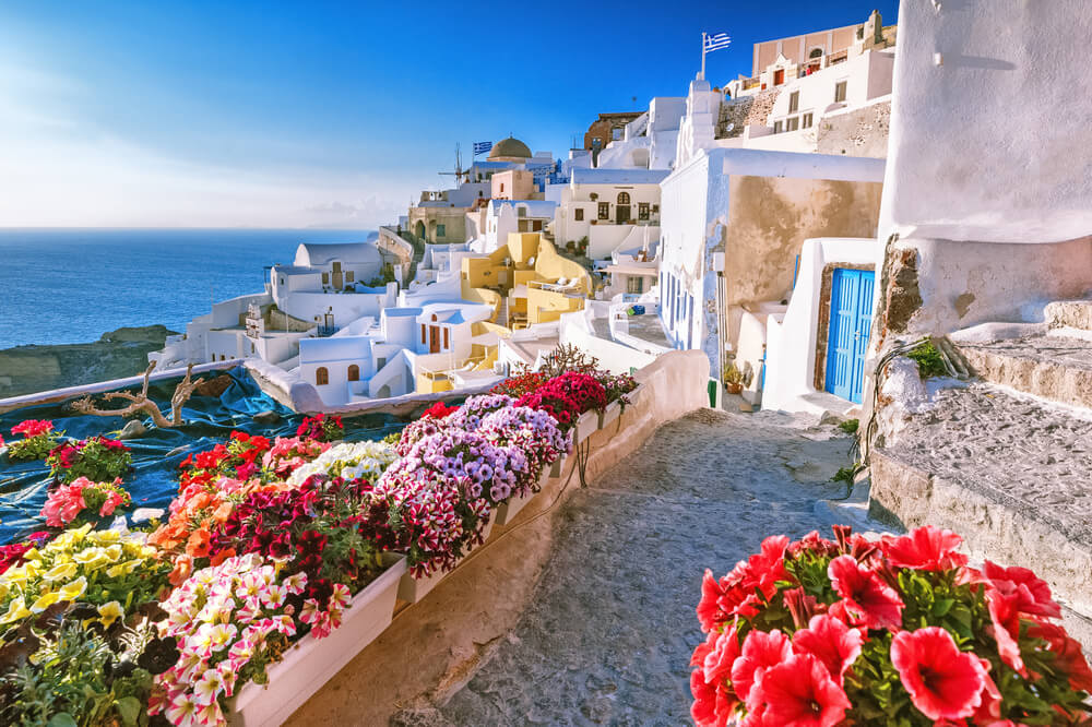 Santorini street view