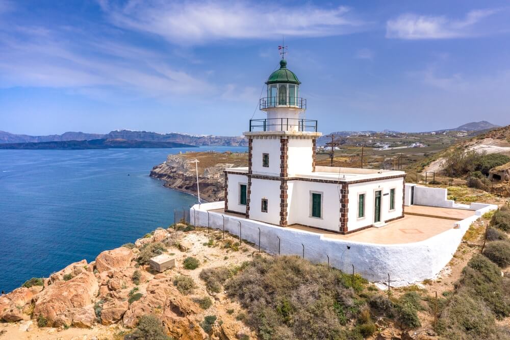 lighthouse in Santorini 