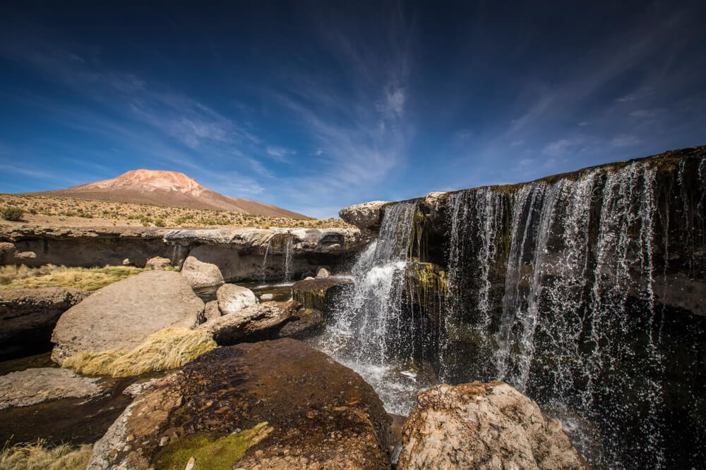 waterfall near Tacna near the Chile Peru border crossing