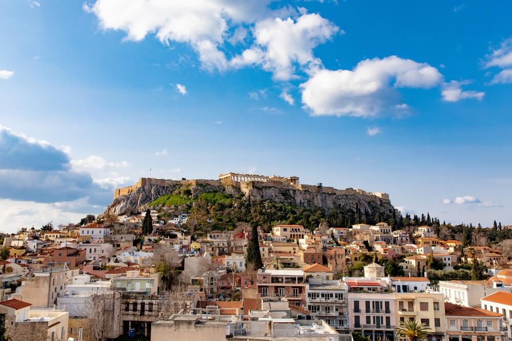 view of Athens ruins