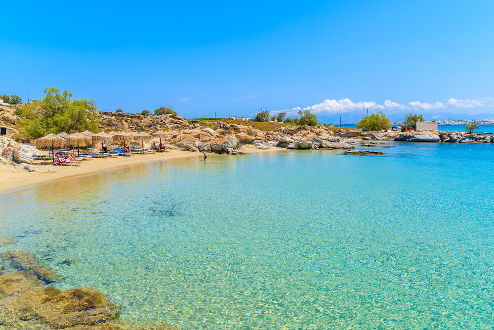 the beaches of Paros, a day trip from Santorini