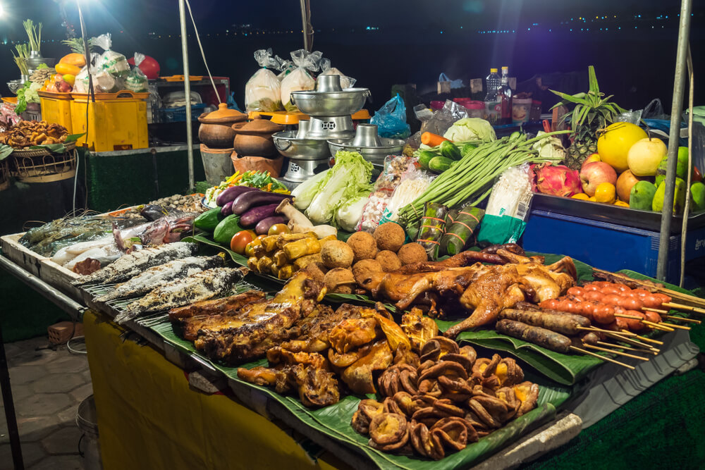 street food stall in Laos
