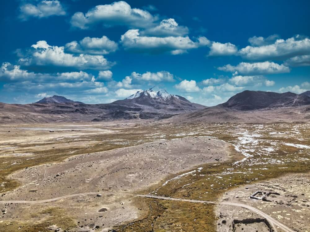 mountainous landscape near the border of Chile and Peru