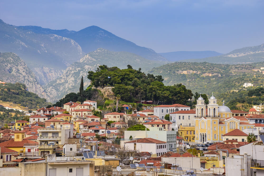 view of Kalamata, Greece.