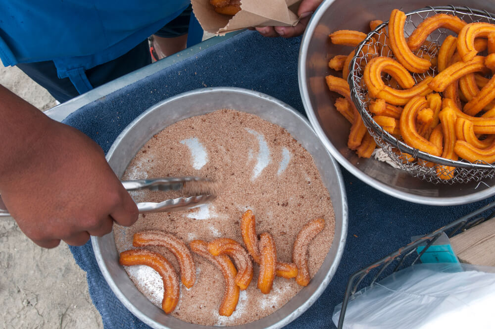 Mexican street food churros