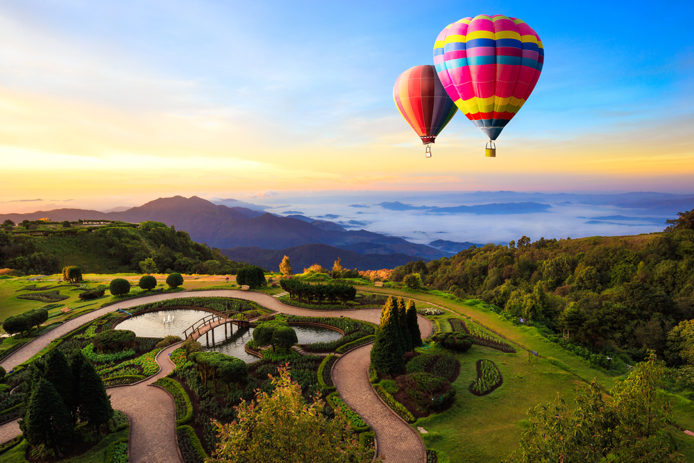 2 hot air balloon rides in Thailand
