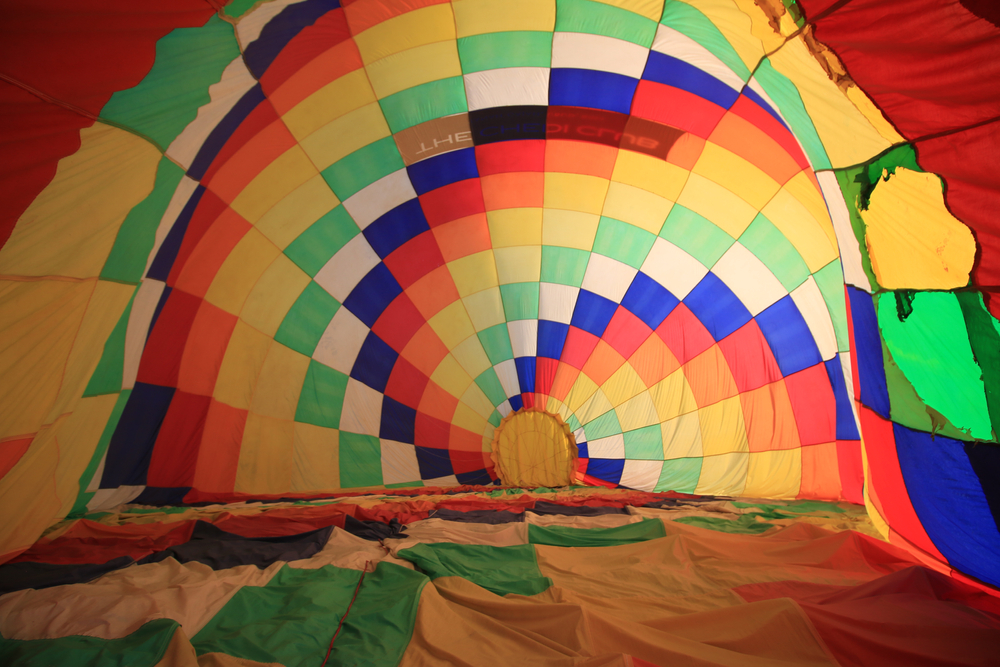 inside a hot air balloon