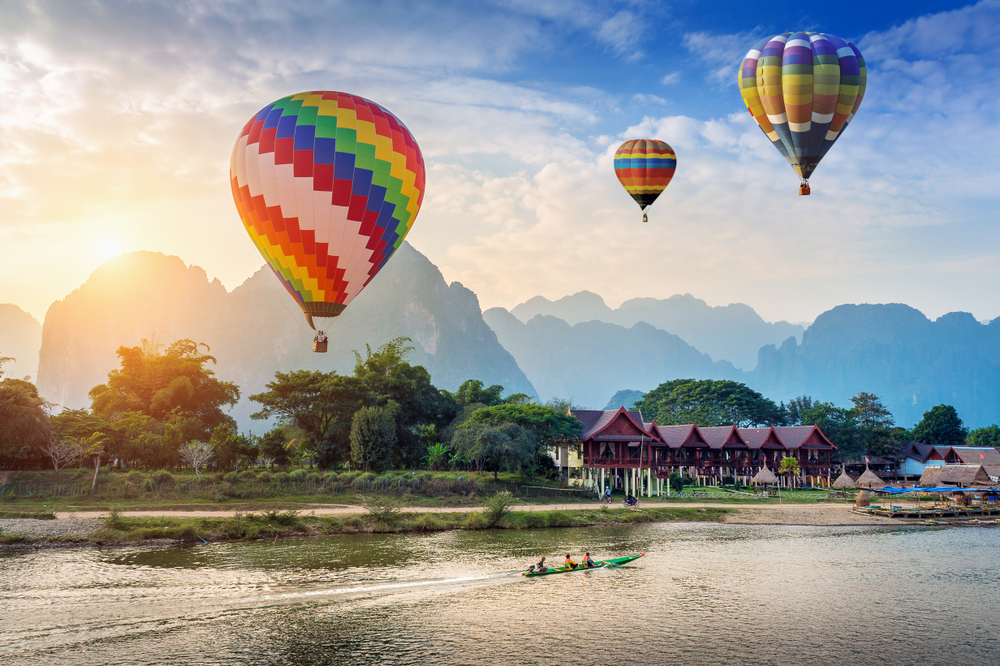hot air balloon rides in Laos