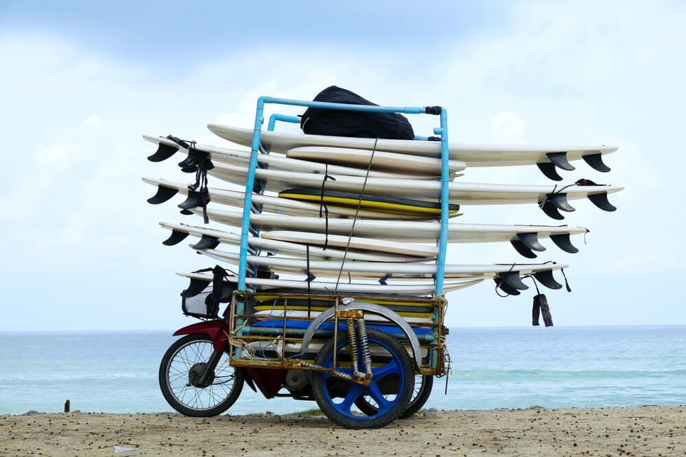 surf boards on Karon Beach
