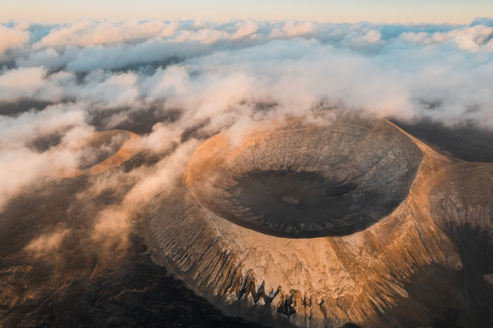 Volcano Caldera Blanca in Lanzarote