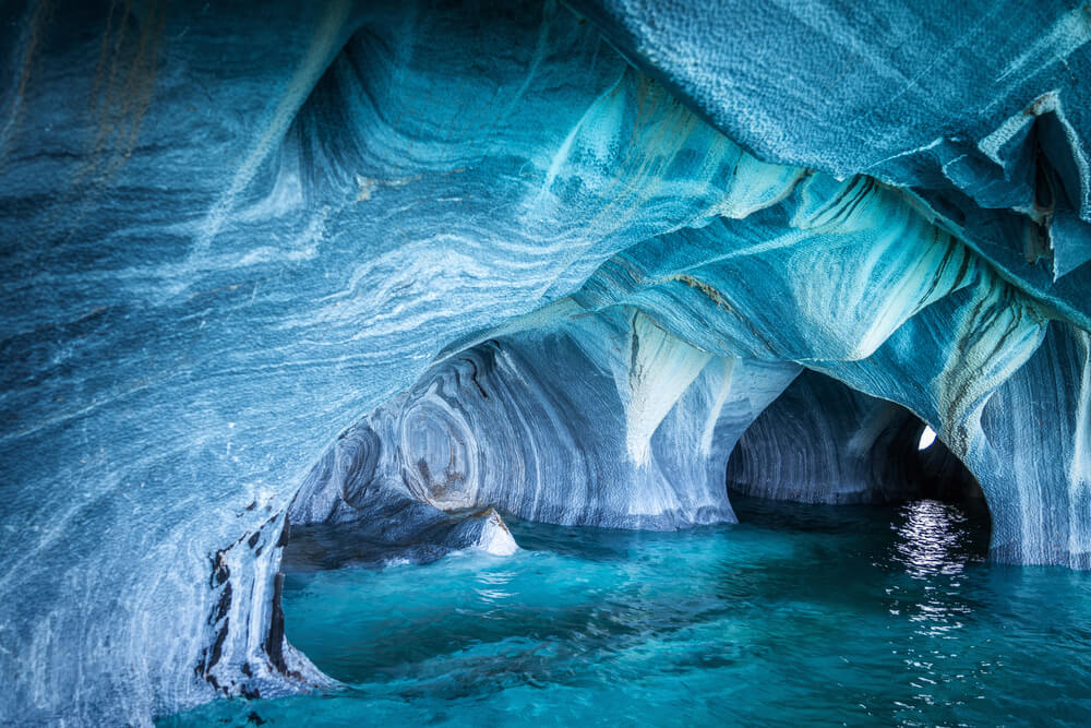 marble caves in Chile Chico