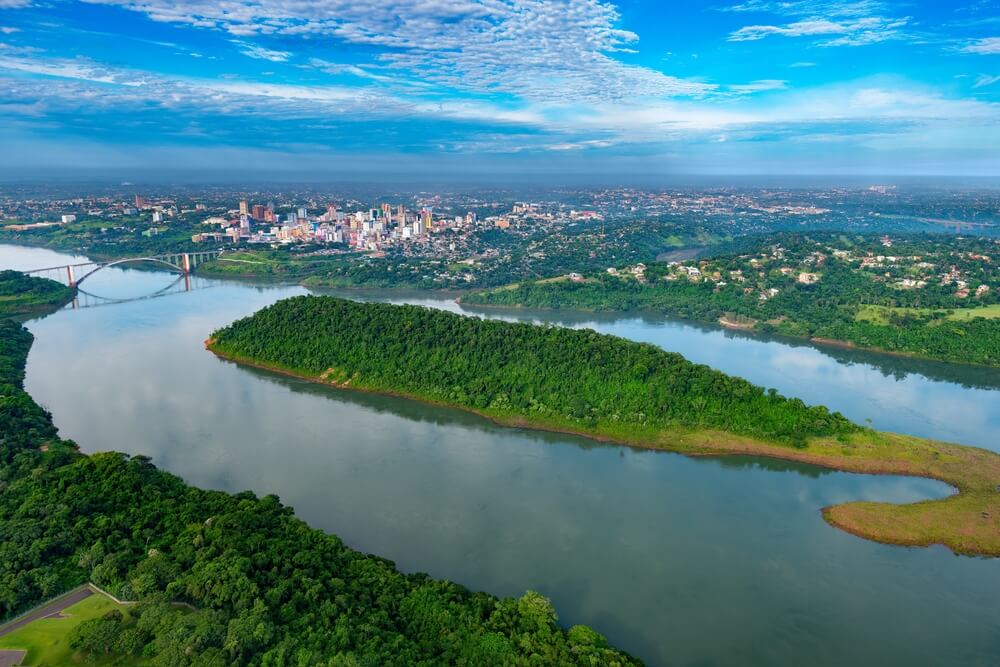 City on Paraguay Brazil border