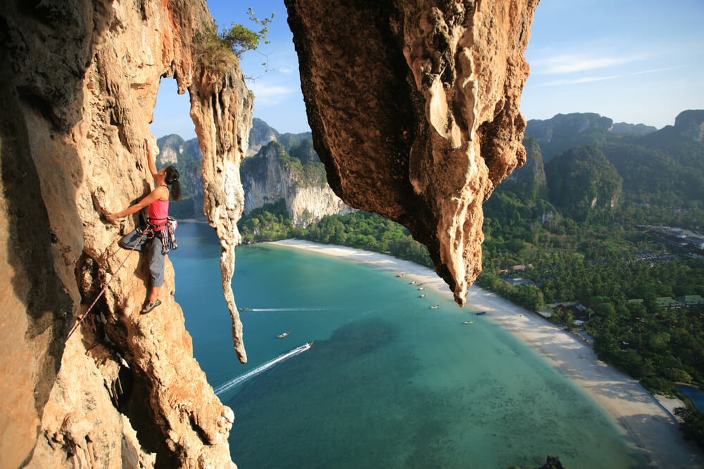 Railay Beach Thailand climber