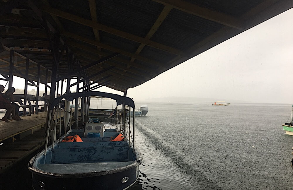 boat on the Costa Rica Panama border