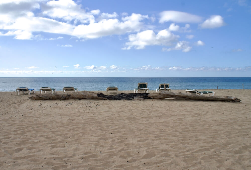 Lo de Marcos beach with a few chairs near Sayulita
