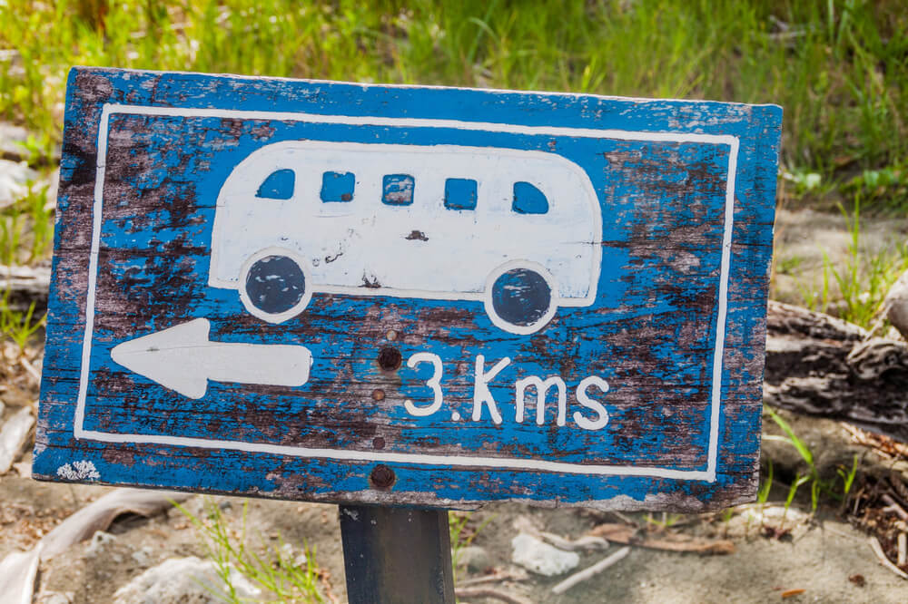 sign for a bus in Costa Rica 