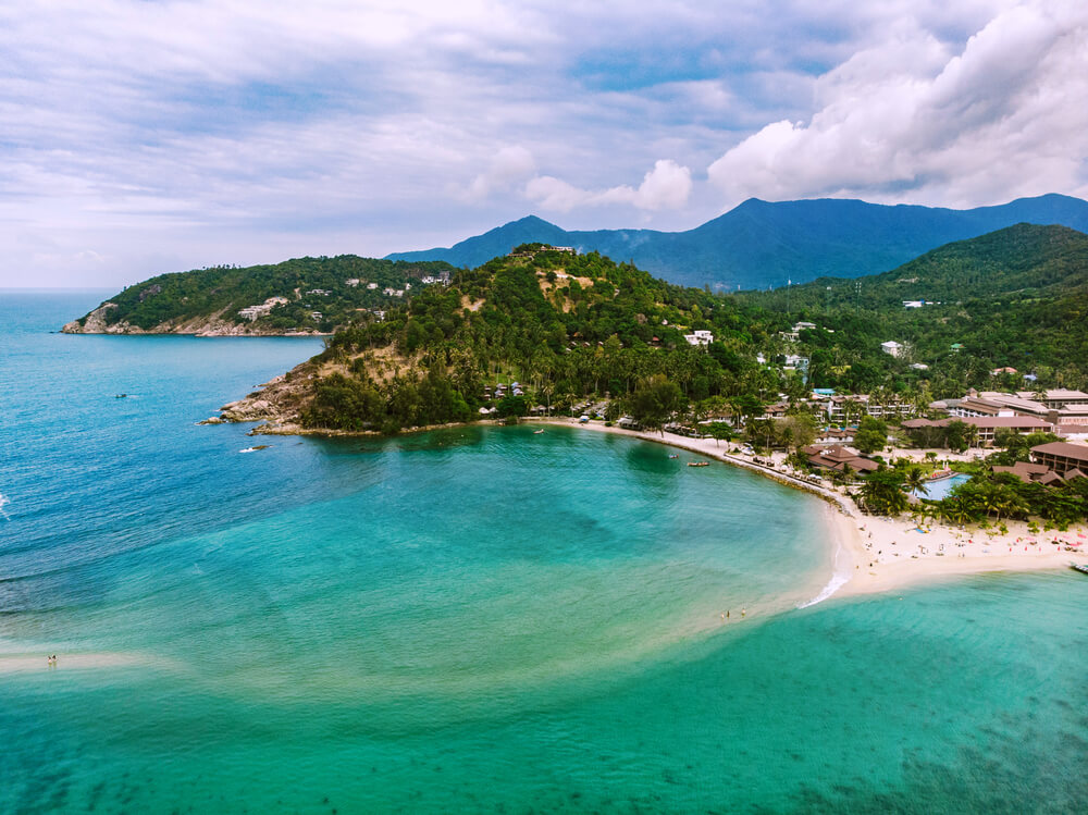 Koh Phangan Thailand drone view