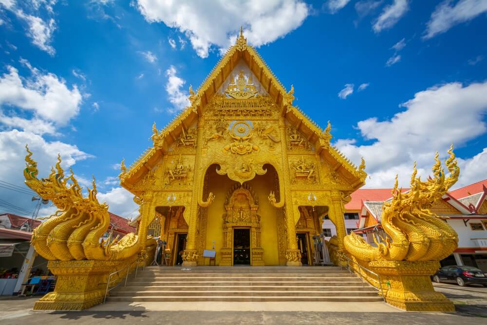 Wat Sri Panthon golden temple in Nan Northern Thailand