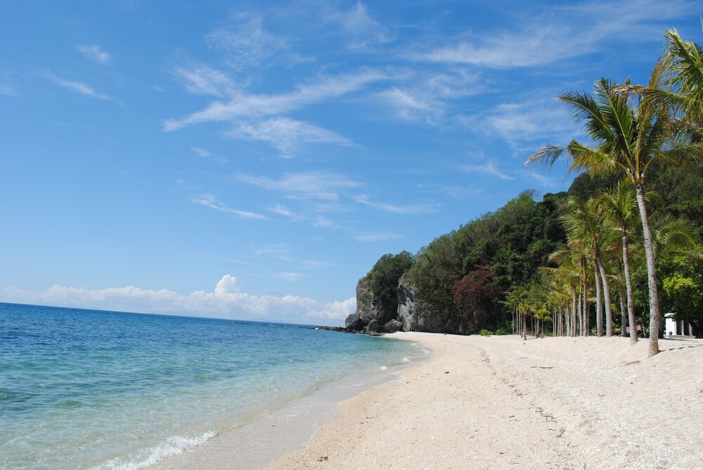 Laiya beach near Manila in the Philippines