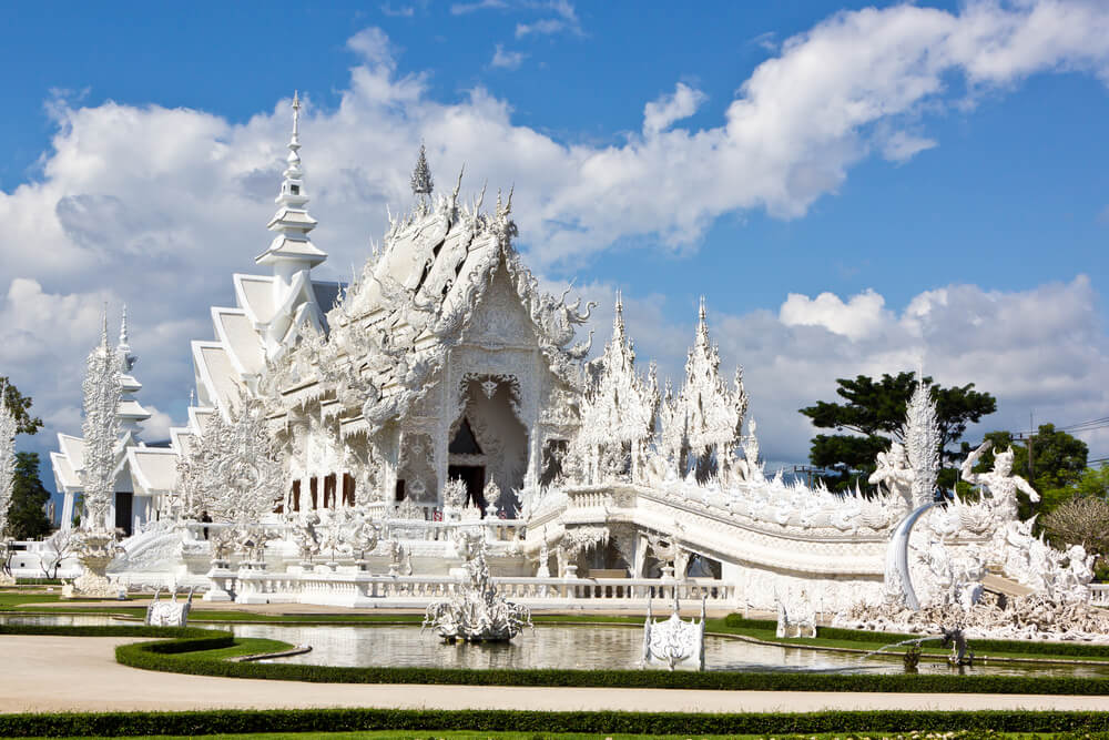 white temple in Chiang Rai northern Thailand