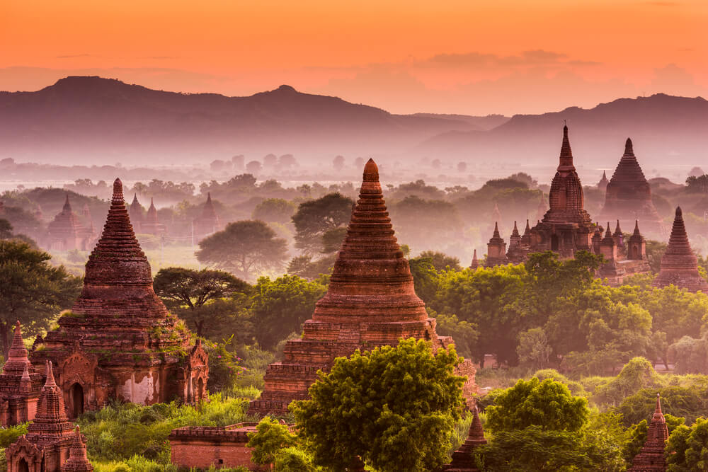 Bagan temple in Southeast Asia