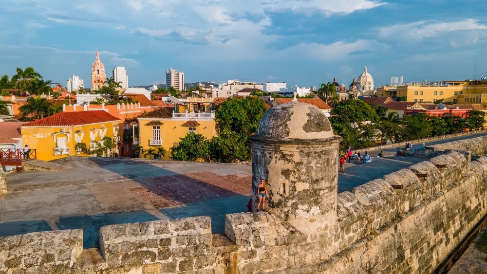 Cartagena old town walls Colombia