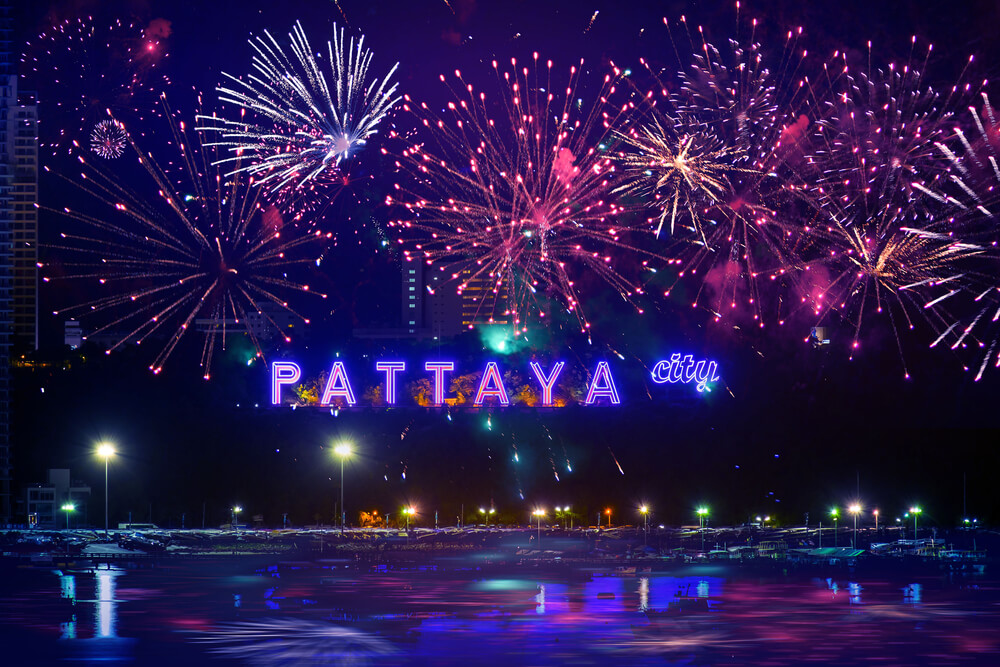 Pattaya nightlife fireworks
