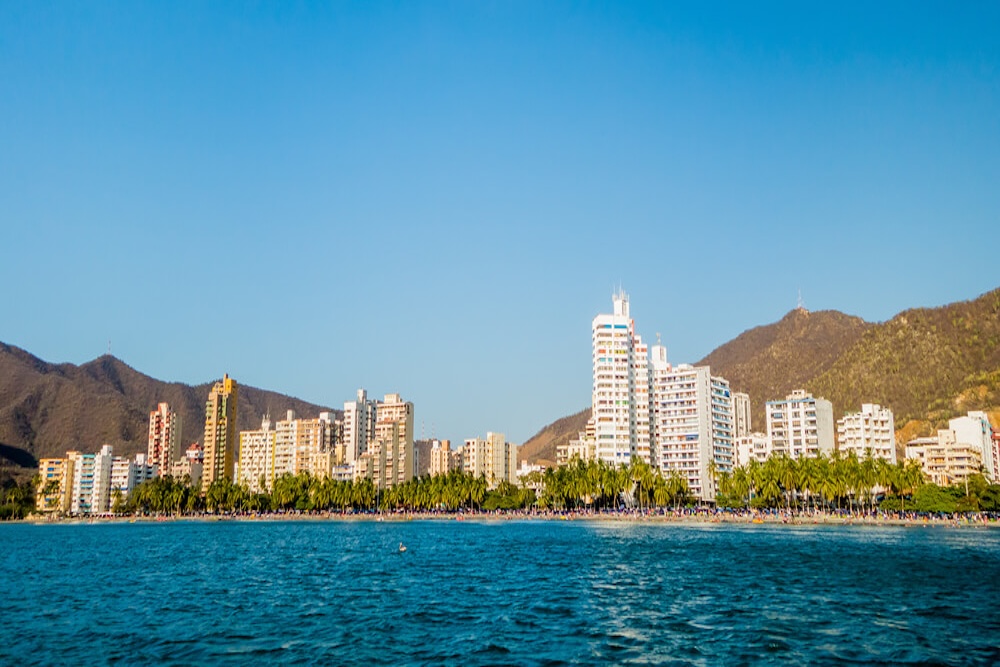 cityscape from ocean in northern Colombia