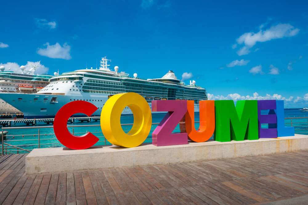 colorful Cozumel sign