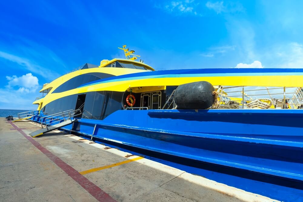 ferry close up Cozumel