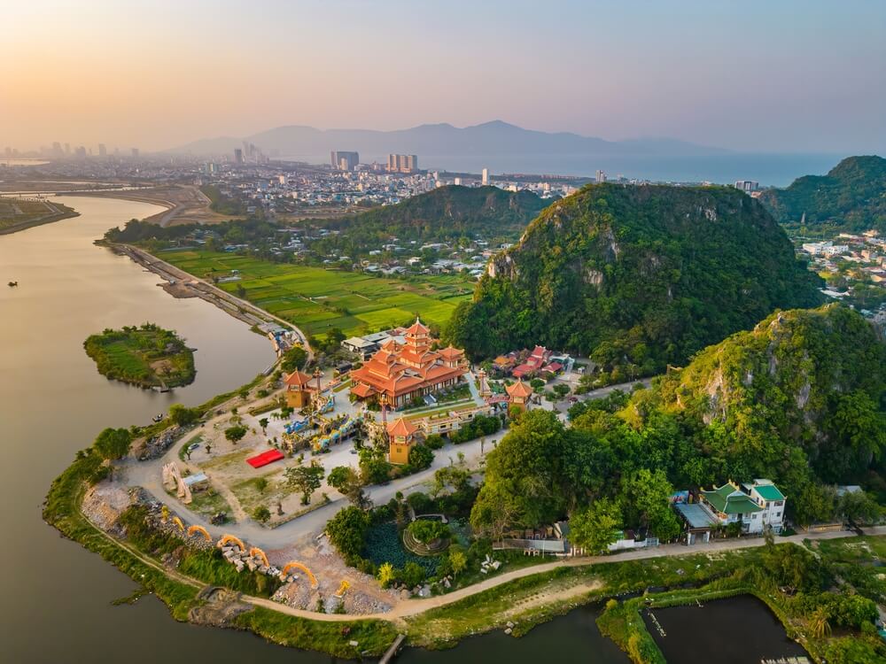 view of Marble Mountain and Da Nang