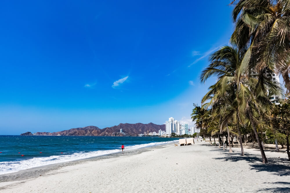 white sand beach of Santa Marta