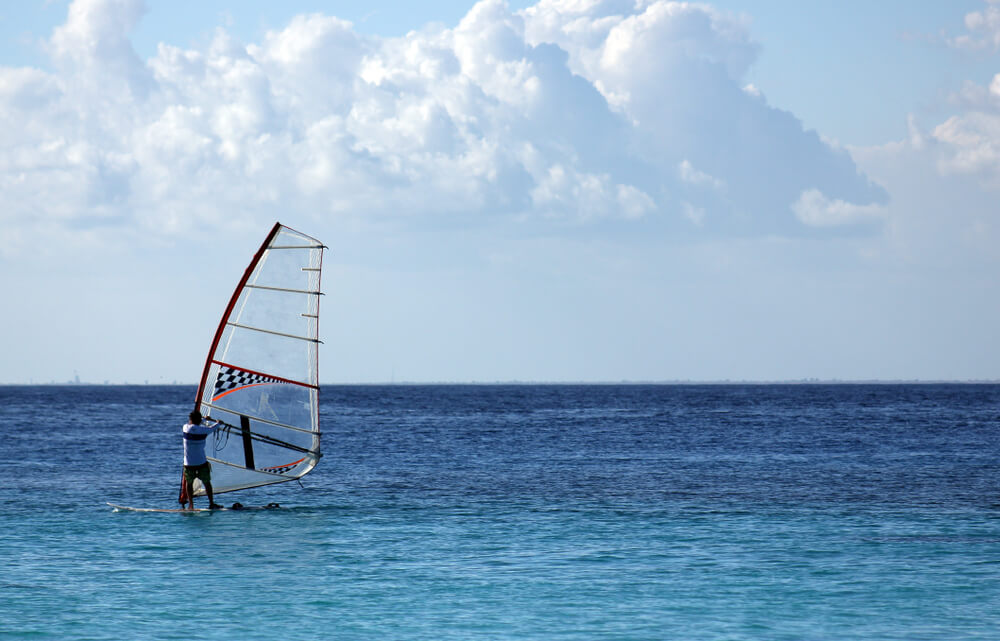 windsurfer in Cozumel