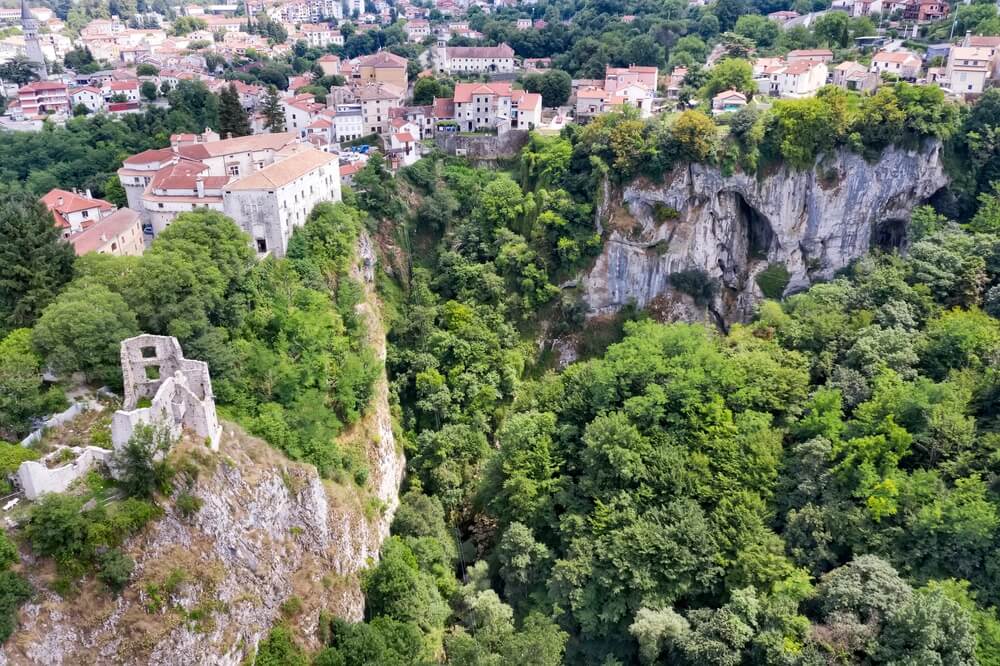 Pazin cliffside city in Istria