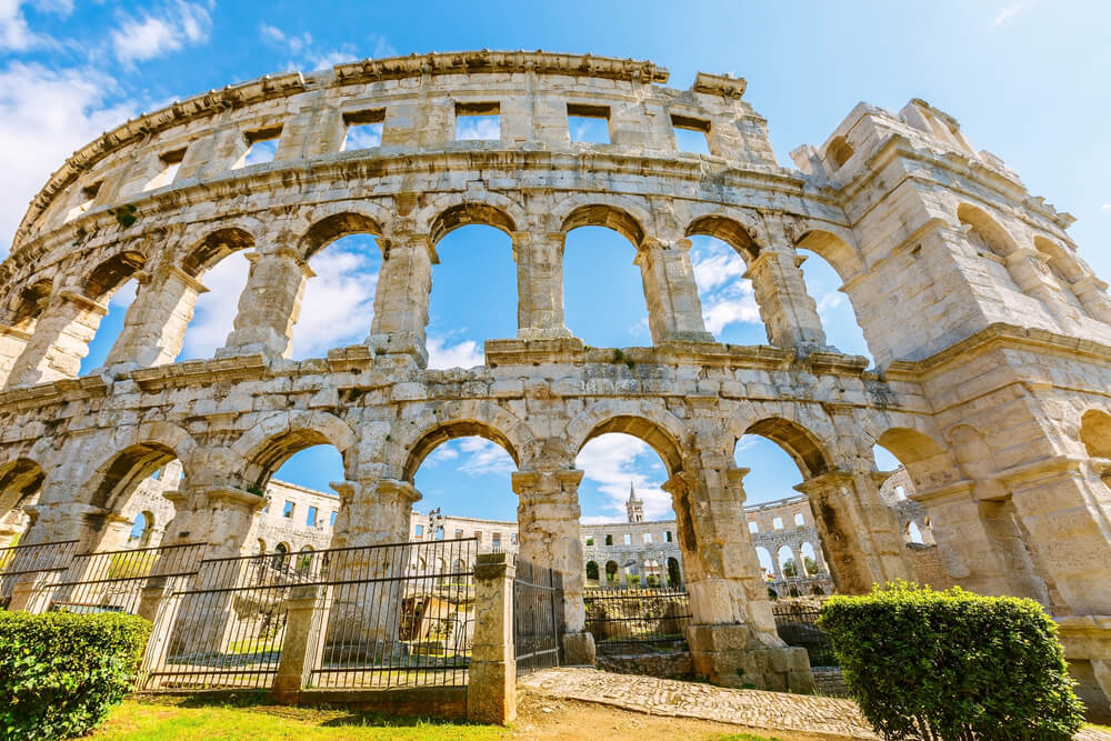 Pula amphitheater in Istria Croatia